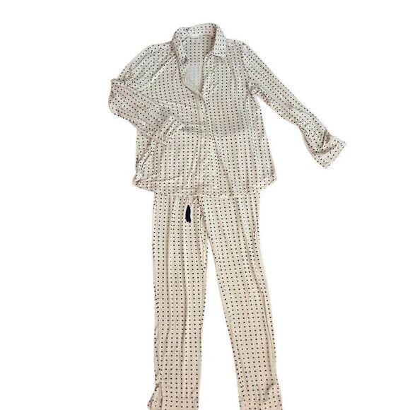 Soma Other - SOMA Womens Geo Long Sleeve Top & Drawstring Bottom Pajama Set Pink Black M/XS